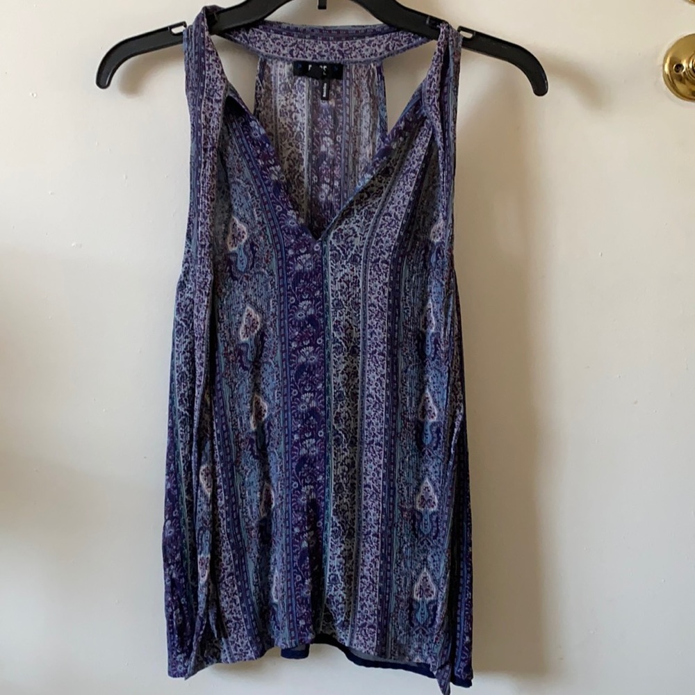 Paige Paisley Tie Neck Sleeveless Top